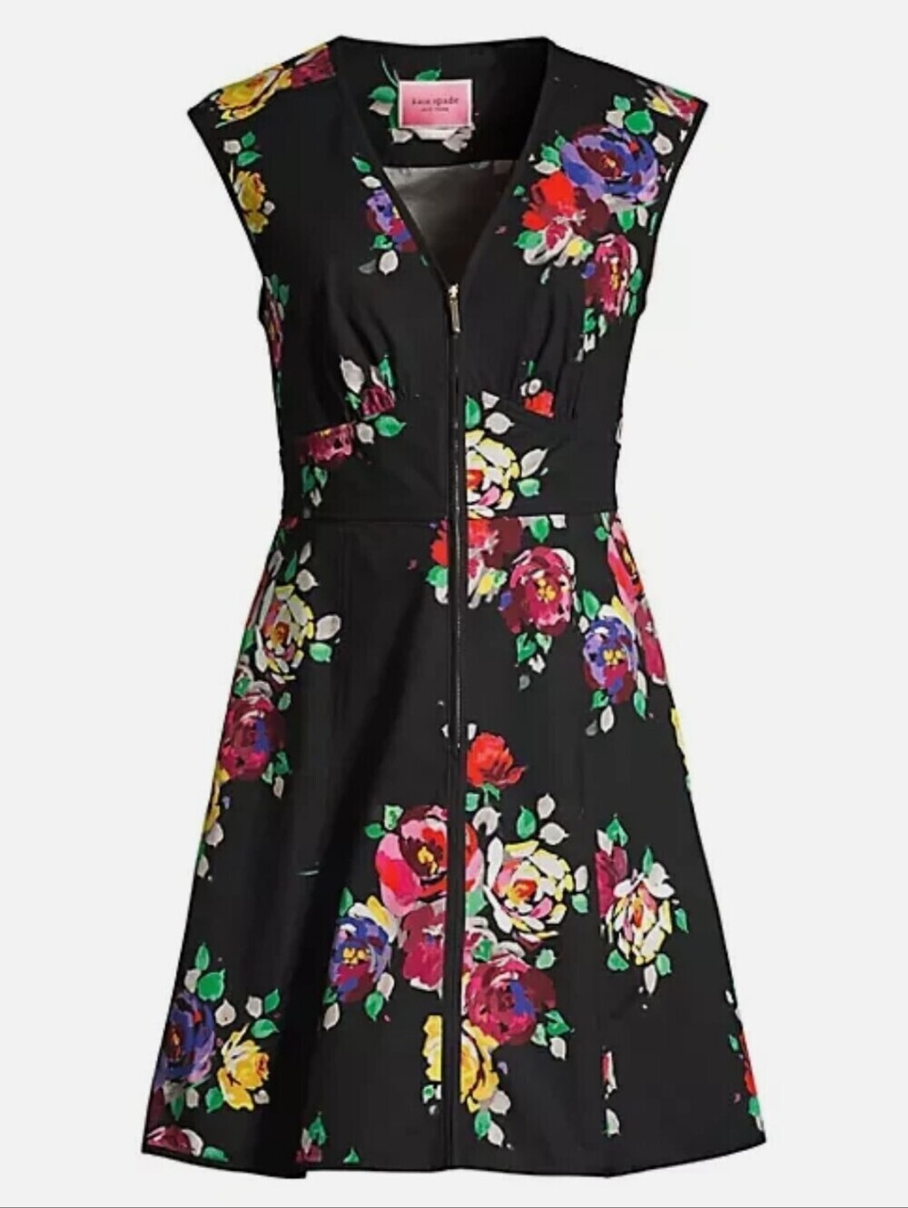 Kate Spade New York Rare Roses Sleeveless Poplin Dress Size 10